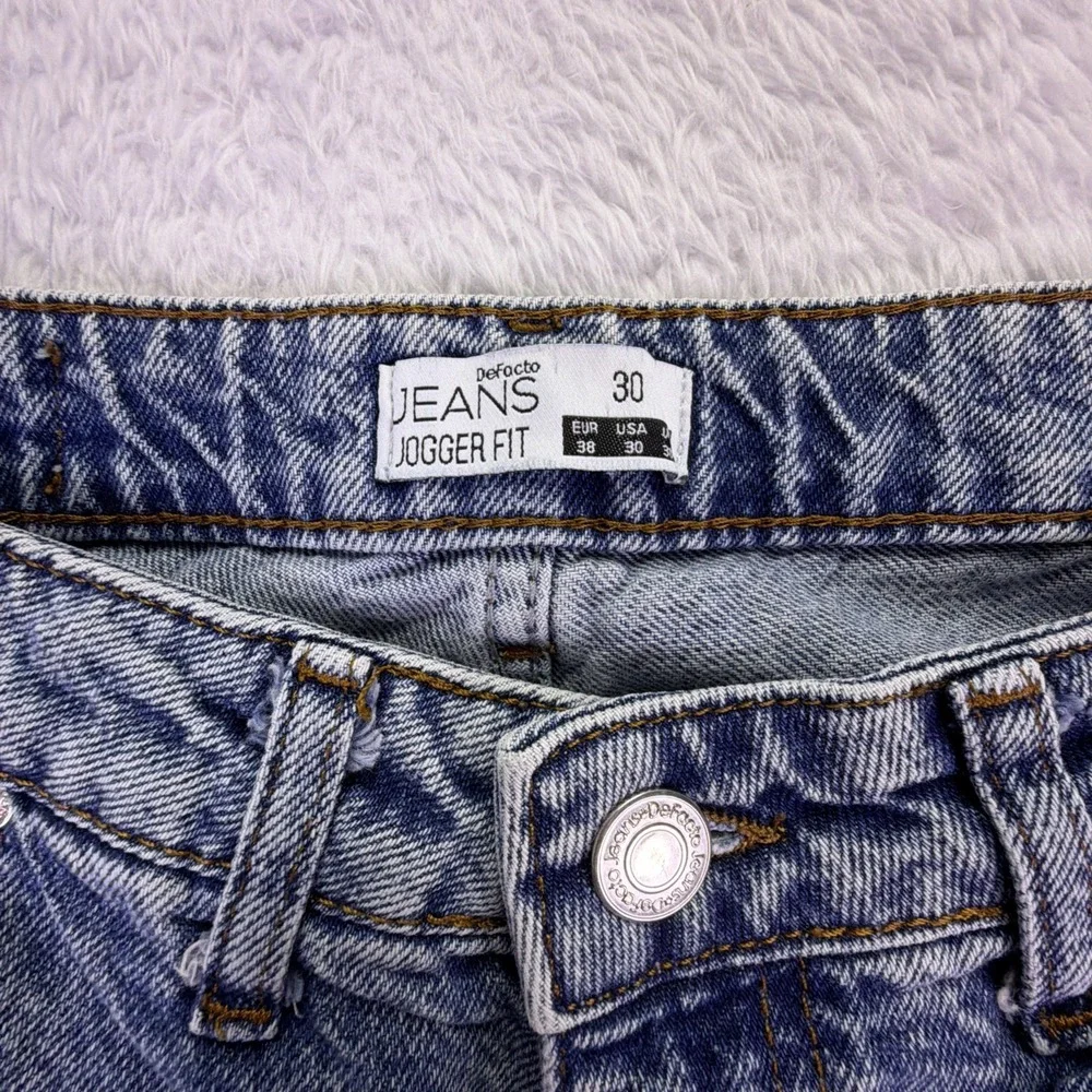 DeFacto Jeans High-Rise‎ Painter Jogger Women's 30 Blue Denim